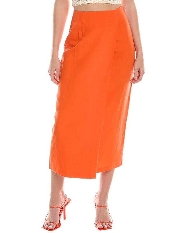 Mara Hoffman Sunja Linen-Blend Midi Skirt