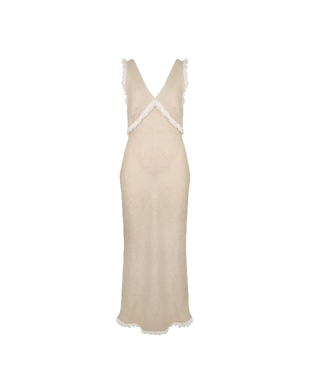 ESME LINEN SLIP DRESS NATURAL