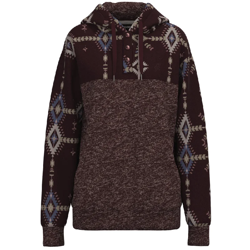 "Jimmy" Charcoal/ Maroon w/ Aztec Hoody