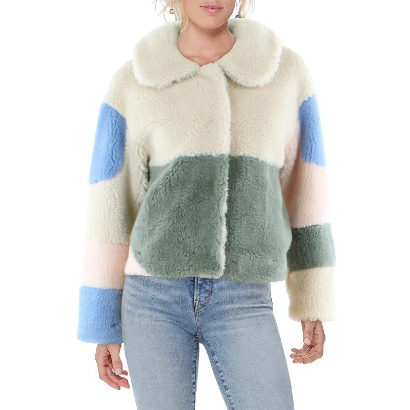 SHACI Womens Faux Fur X Faux Fur Coat