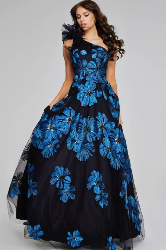 Jovani 36717 Long A Line Formal Floral Printed Evening Dress